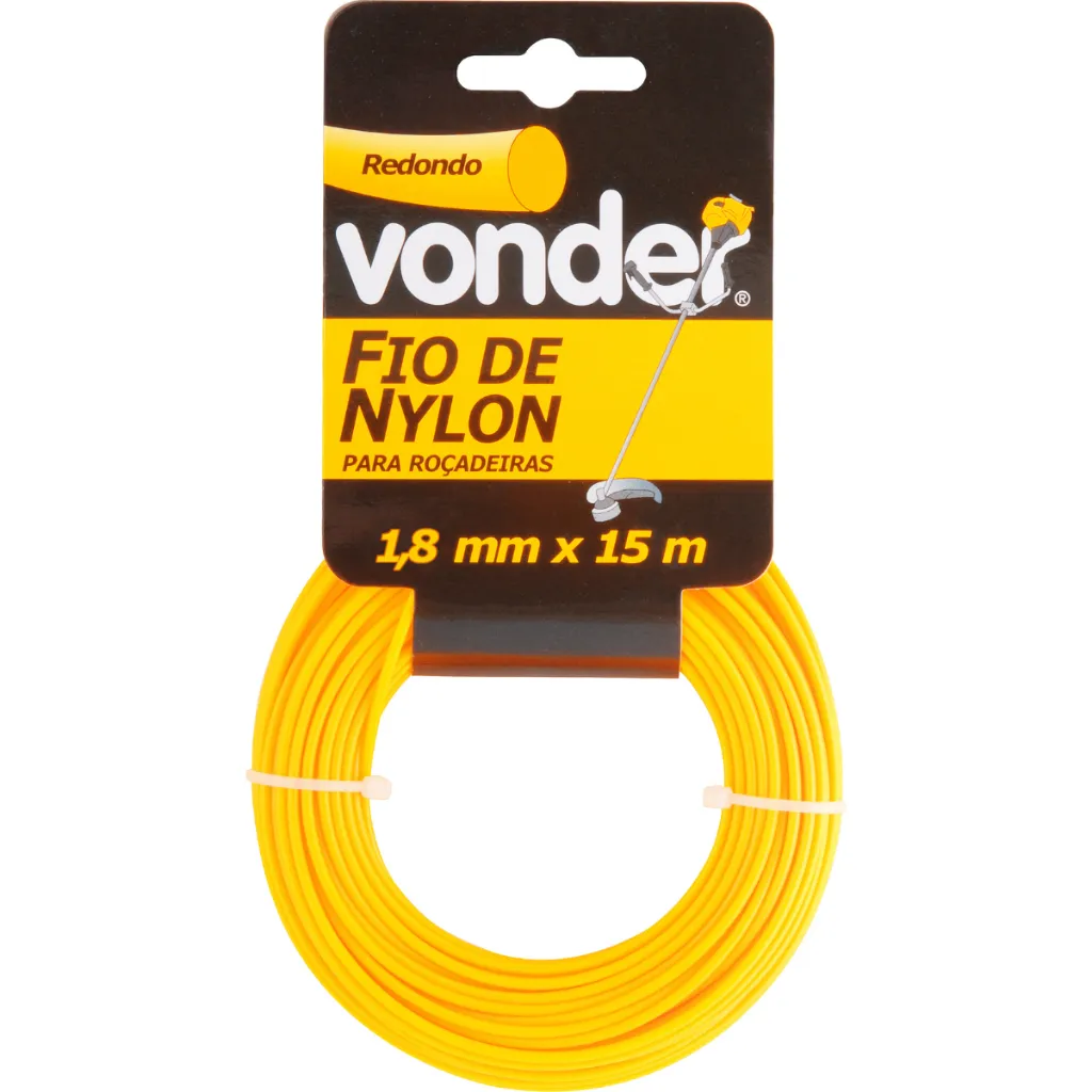 Fio De Nylon 2,0Mmx15M Redondo Para Roçadeiras E Aparadores.webp