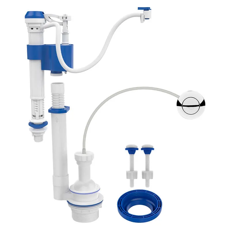 Kit Completo Para Caixa Com Acionador Pneumático Cromado