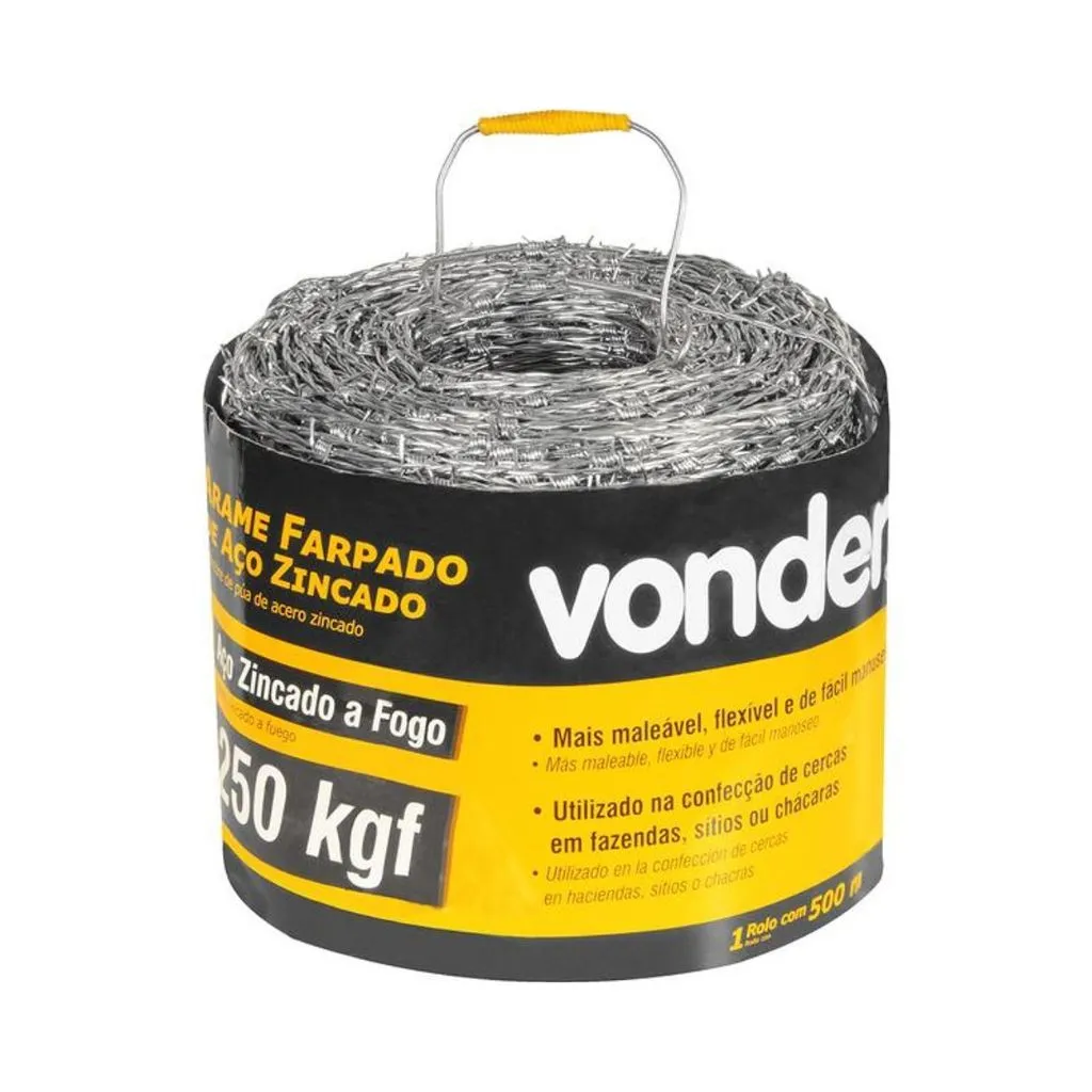[3174250500] Arame Farpado 250kgf 500 Metros Vonder