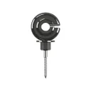 Isolador Anel Gancho 7cm Preto Plástico UV Para Cerca Elétrica
