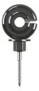 Isolador Anel Gancho 7cm Preto Plástico UV Para Cerca Elétrica