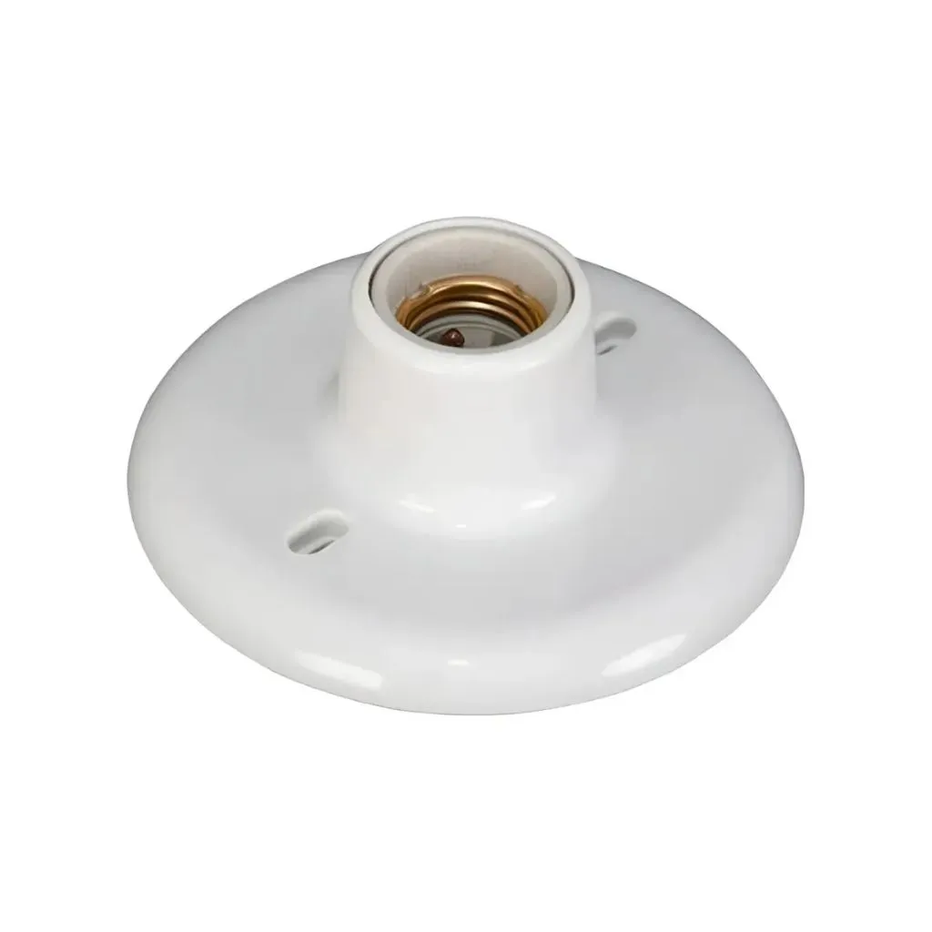 Plafon Branco 100w Soquete De Porcelana Premium