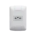 Tomada Simples 4x2 Embutir 2p+t Tramontina Branco 10A