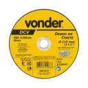 Disco de corte 115 mm x 1 mm x 22,23 mm, DCV, VONDER