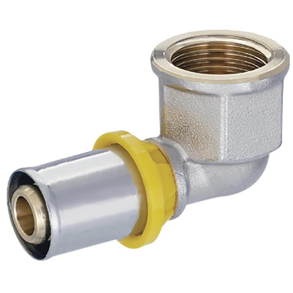 Joelho 90° Fêmea Para Transição De Gás 1/2"x16Mm Amanco