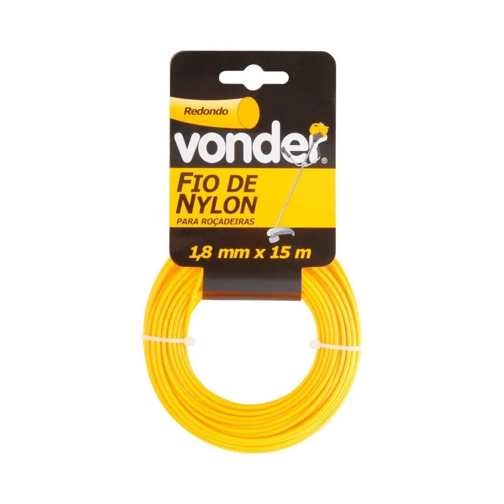 [3373180015] Fio de Nylon 1,8mmx15M Redondo para Roçadeiras e Aparadores