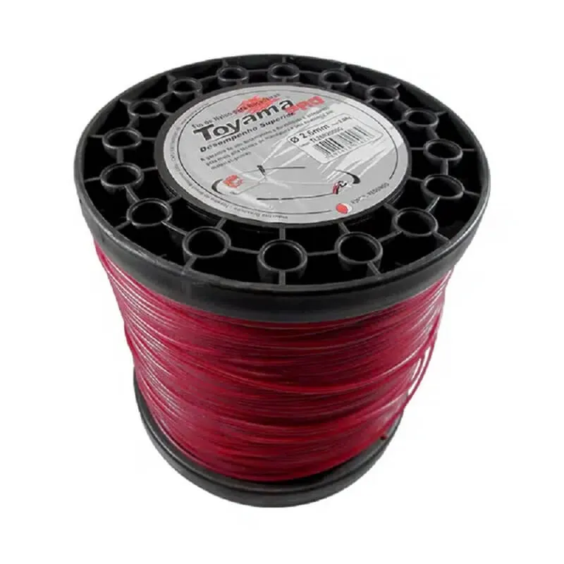 Fio De Nylon Quadrado   Vermelho  3mm - Toyama